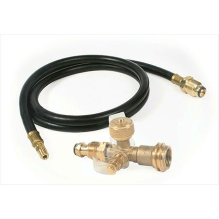 CAMCO Propane Brass Tee With 5 Ft. Hose C1W-59125